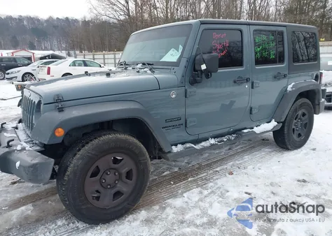 2014 Jeep Wrangler Unlimited Sport z USA, uszkodzony, nr VIN 1C4BJWDG9EL135578